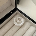 Minimalist S925 sterling silver spiral ring with elegant matte frosted finish texture - Adjustable Open / Spiral Matte Silver Style (JZF086)