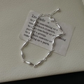 Minimalist S925 sterling silver rice bead bracelet with matte finish and adjustable chain - Matte Silver Rice Bead Style (SL252)