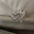 Anillo minimalista de plata de ley S925 con diseño de lava líquida y gota de agua - Abierto Ajustable / Estilo Plateado de Metal Líquido (JZE081)