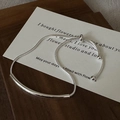 Bracciale minimalista in argento S925 con catena a serpente e chiusura a scorrimento - Stile Tubo Curvo a Scomparsa Minimalista (SLS149) / Argento 925 / Argento