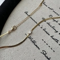 Minimalistische S925 Sterlingsilber Gold Schlangenkette mit Smaragdschliff Zirkonia Anhänger - Gold (XLT114)