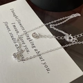 Minimalist S925 sterling silver chain necklace with a single zircon pendant and lobster clasp - Round Solitaire Style (XL272) / 925 Silver