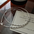 Elegant S925 sterling silver box chain necklace with lobster clasp on a beige card - Thick Style (XL255-1.5MM)
