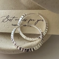 Elegant S925 sterling silver hoop earrings with hammered texture for a retro chic style - Hammered Design (EHJ081) / 925 Silver