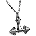 Collana con manubrio in argento con ciondolo a mano e finitura metallica lucida - Canna di Fucile
