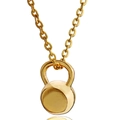 Collana con ciondolo a forma di kettlebell in oro champagne per il fitness - Oro champagne