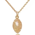 Roségoldene 3D-Football-Halskette mit detaillierter Textur für Sportliebhaberinnen - NM001 Damen Champagner Gold