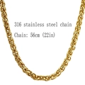 Makro-Detail der 56cm 18k vergoldeten 316L Edelstahl gewebten Weizenkette Halskette - Spiga-Halskette / Gold