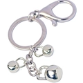 Silberner Kettlebell Schlüsselanhänger mit Karabinerverschluss und poliertem Finish - Silber Stil (KC028s)