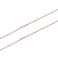 Golden 304 stainless steel O-chain necklace with polished rose gold finish links - 0.5mm / Rose Gold