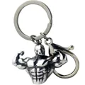 Portachiavi uomo muscoloso dorato per appassionati di bodybuilding e sport - Oro Stile Torso Muscoloso (kc038g)