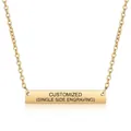 Collana a barra minimalista in acciaio inossidabile dorato con pendente personalizzabile - Stile Barra Vuota (Oro) / Oro champagne