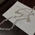 Elegante collana mariner in argento sterling S925 con design a catena a naso di maiale - Argento 925 / Argento (XLT117)