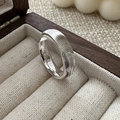 S925 sterling silver open ring with textured ridges and cat-eye style metallic finish - Cat Eye Textured Open Ring (JZB173) / Silver