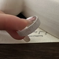 Handcrafted S925 sterling silver ring with vertical brushed texture in minimalist style - Adjustable Open / Brushed Style A (JZA106)