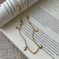 Collar minimalista de plata S925 dorada con múltiples colgantes de gotas de agua elegantes - Plata 925 / Dorado (XL293)