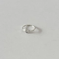 Minimalist S925 sterling silver geometric square hollow ring in a vertical top view - 14# / Hollow Geometric Square Style (JZX125)