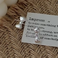 S925 sterling silver bow earrings on vintage fabric background with soft lighting - Bowknot Style (EHY138) / 925 Silver