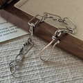 Vintage S925 sterling silver knotted chain bracelet with industrial aesthetic - Knot Distressed Design (SLS166) / 925 Silver