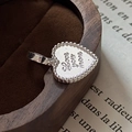 S925 Sterling Silber Anhänger Herz mattiert mit Love You More Gravur auf Holz - 925er Silber / Herz Stil (DZ129)