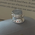 Minimalistischer S925 Sterling Silber Ring mit breitem Wellenmuster und offener Form - Einstellbar Offen / Silber (JZE091)