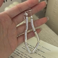 Bracciale minimalista in argento sterling S925 con maglie a bambù e chiusura a moschettone - Stile Nodi di Bambù (SL207) / Argento 925