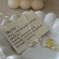 S925 sterling silver chain necklace with abstract pendant and yellow crystal bead - Geometric Pendant With Yellow Bead (XL404) / 925 Silver