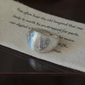 Anillo de plata S925 cepillada con grabado de estrella e incrustaciones de circón - Abierto Ajustable / Estilo de Estrella Cepillada (JZA180) / Plateado