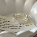 Handgefertigter S925 Sterlingsilber Ring mit Hammerschlag-Textur im minimalistischen Design - Gehämmert Gebürsteter Stil (JZA189) / Einstellbar Offen