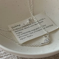 Minimalist S925 sterling silver knotted wave necklace with teardrop zircon pendant - Minimalist Knotted Wave Waterdrop Pendant (XL331)