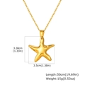 Dettaglio del ciondolo stella marina in oro 18K con dimensioni e peso specifici - Ciondolo Solo (Senza Catena)
