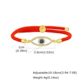 Dettaglio del bracciale cordino rosso malocchio con specifiche di misura e peso - Rosso (PBR-288G02)