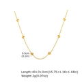 Collana minimalista in acciaio inossidabile dorato con sei ciondoli a trifoglio spazzolato - Oro (NC-2418G)