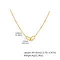 Minimalistische Kette mit ineinandergreifenden Gliedern und Perlenkette in Gold-Optik - Gold (NC-2451G)
