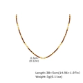 Vista dettagliata della collana boho con perline marroni, perle bianche e oro lucido - NC-2730G01 / caffè