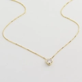 Collana minimalista con zircone a cuore in oro con un'elegante catena veneziana - Oro (Cuore) / Argento 925