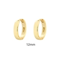 Klassische 12mm vergoldete S925 Sterlingsilber Creolen mit eingraviertem Stempel - 925er Silber / Gold (12mm)