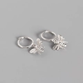 S925 sterling zilveren oorringen met realistische insecten bijen hanger bedeltjes - 925 zilver / Witgoud