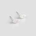 Orecchini a lobo minimalisti in argento S925 a forma di occhio con zircone a stella - Argento 925 / Oro Bianco