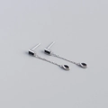 S925 sterling zilveren oorbellen met zwarte rechthoekige en marquise stenen - 925 zilver / Platinia Verguld - Zwarte Zirkoon