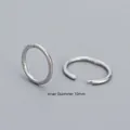 Minimalist S925 sterling silver hoop earrings with 10mm inner diameter and seamless design - 925 Silver / Platinum Silver (10mm)