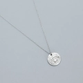 Collana con medaglia occhio del diavolo in argento S925 e zircone scintillante - Argento 925 / Oro Bianco