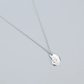 Collar minimalista de plata S925 con colgante de concha de nautilo brillante - Plata 925 / Oro Blanco