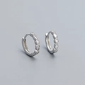 S925 sterling zilveren oorringen met marquise en rond geslepen zirkonia - 925 zilver / Witgoud
