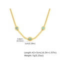 Specifiche dettagliate della misura per collana a catena serpente oro con turchese - Stile Turchese Blu-Verde (NC-2413G01)