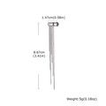 Specifiche dettagliate sulle dimensioni degli orecchini a nappa in acciaio inox dorato - Argento (ED-915S01-1)