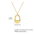 Dettaglio pendente traforato in oro 18K con misure e lunghezza della catena regolabile - Stile Goccia Traforata Irregolare (PNB-058G) / Oro