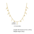 Dettagli della collana dorata in acciaio inossidabile con croci e zirconi cubici - Stile Croce (NC-2452G02)