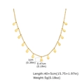 Dettaglio della collana dorata con ciondoli a goccia d'acqua e misura di 40+5 cm - Stile Goccia (NC-2453G01)