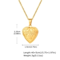 Collana con medaglione a cuore dorato e rosa a rilievo, catena regolabile 40+5cm - Ciondolo a Cuore Rilievo Rosa Solo (Senza Catena) (PN-2208G)